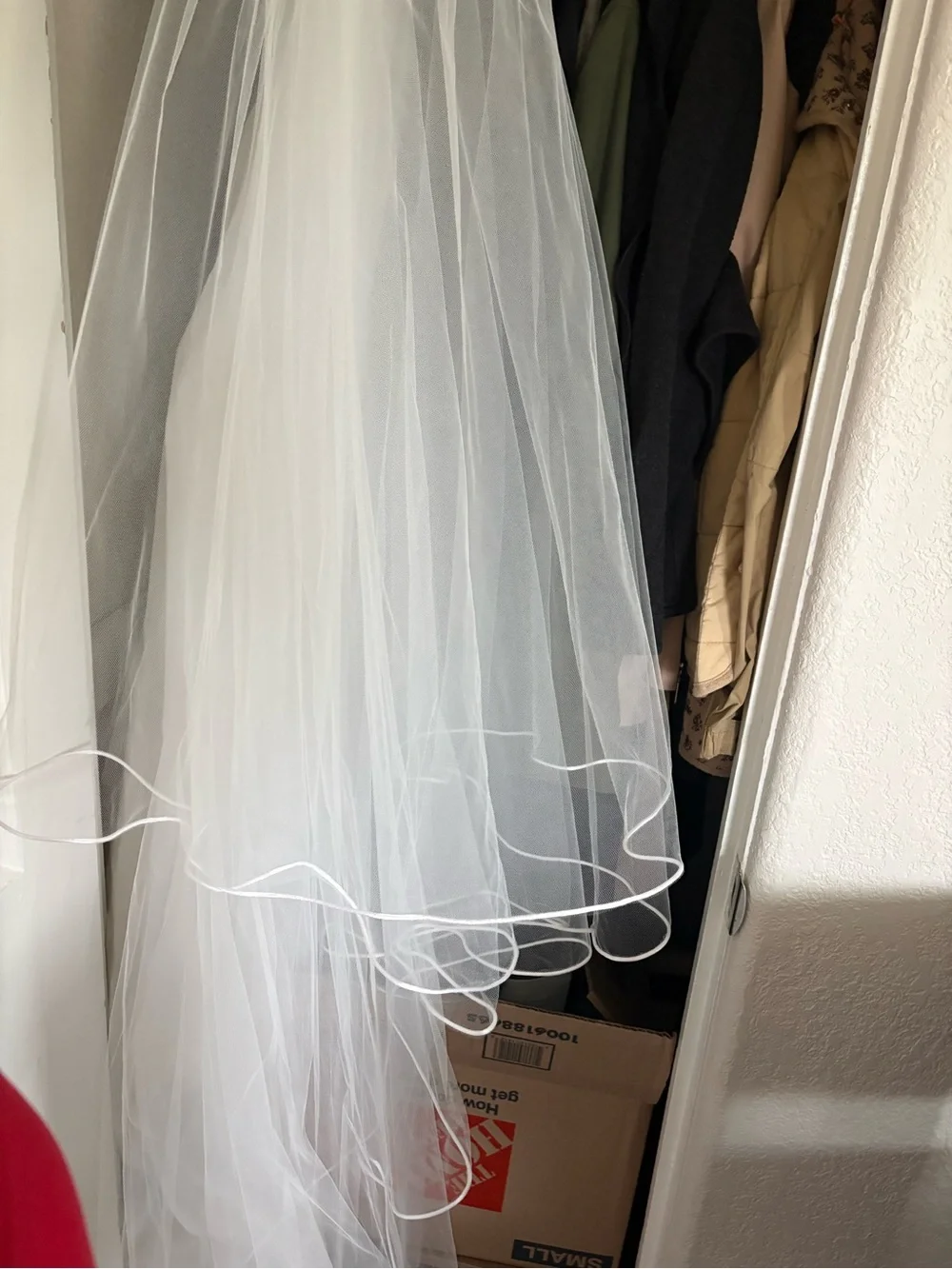 Bridal Cathedral Veil - White 90 inches w blusher